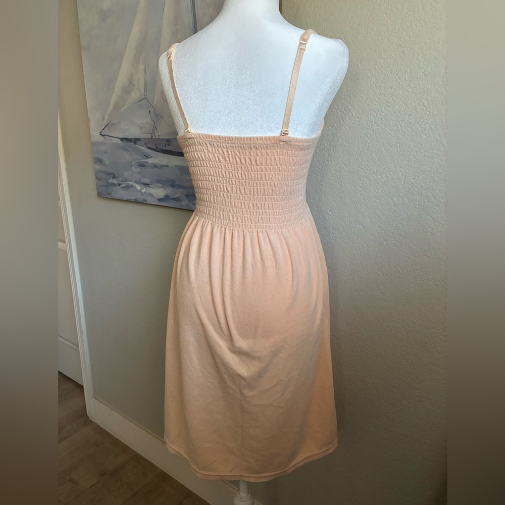 Uniqlo Light Peach Terry Cloth Midi Dress - Picture 4 of 6